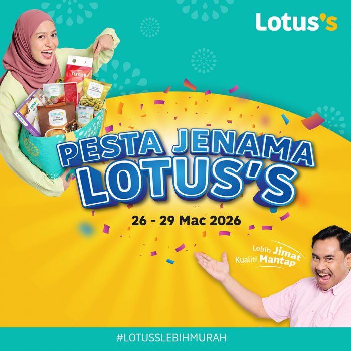 Lotus's Promotion: Pesta Jenama - Free Gifts & Grocery Deals | 26-29 March 2026 Lotus's Promotion: Pesta Jenama - Free Gifts & Grocery Deals | 26-29 March 2026