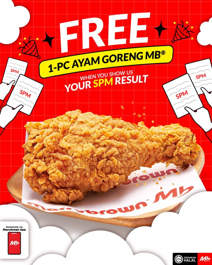 Marrybrown SPM Result Promotion: Flash Your Results - Free 1-pc Ayam Goreng MB! | Limited Time Only Marrybrown SPM Result Promotion: Flash Your Results - Free 1-pc Ayam Goreng MB! | Limited Time Only
