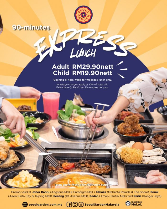 Seoul Garden Promo: 90-Minutes Express Lunch Buffet - From RM19.90 nett | Limited Time Only Seoul Garden Promo: 90-Minutes Express Lunch Buffet - From RM19.90 nett | Limited Time Only