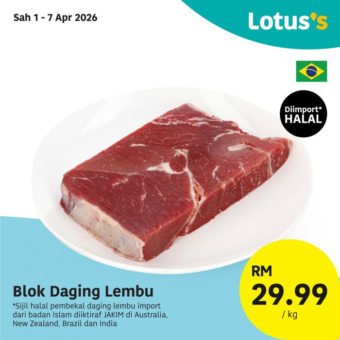 最新 Lotus 促销 (至4月8日):每周特价大放送 | 生鲜食材、杂货低至 RM2.79 起