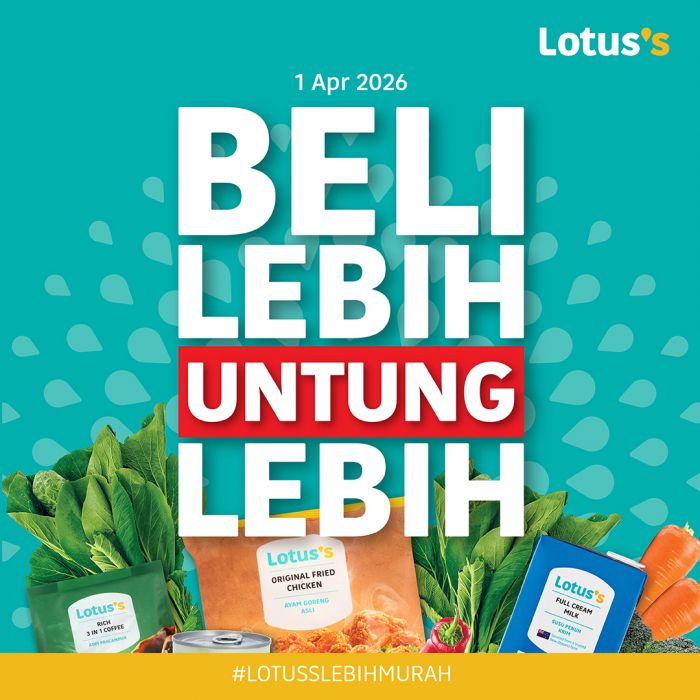 Lotus's Promotion: Beli Lebih Untung Lebih - Buy By Carton & Save | 1-14 Apr 2026 Lotus's Promotion: Beli Lebih Untung Lebih - Buy By Carton & Save | 1-14 Apr 2026