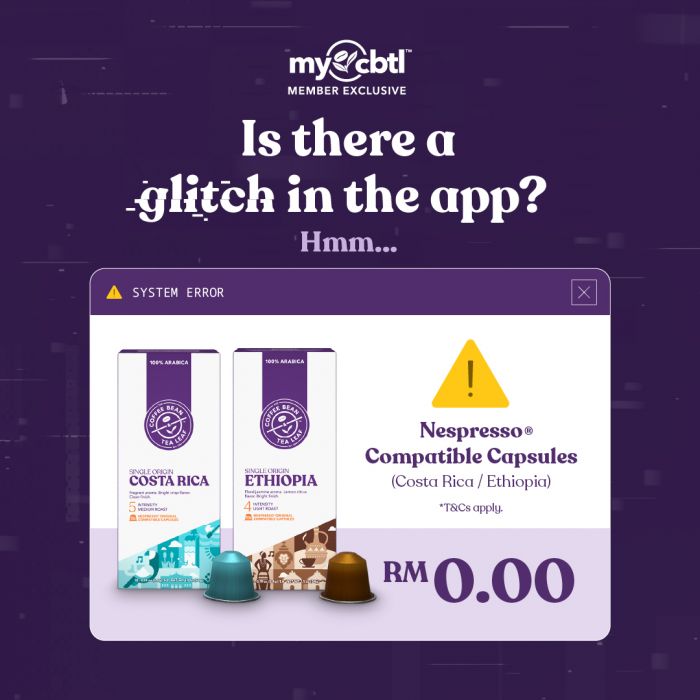 Coffee Bean April Fool Promotion: myCBTL Member Exclusive - FREE Nespresso Capsules | 1 Apr 2026 Coffee Bean April Fool Promotion: myCBTL Member Exclusive - FREE Nespresso Capsules | 1 Apr 2026