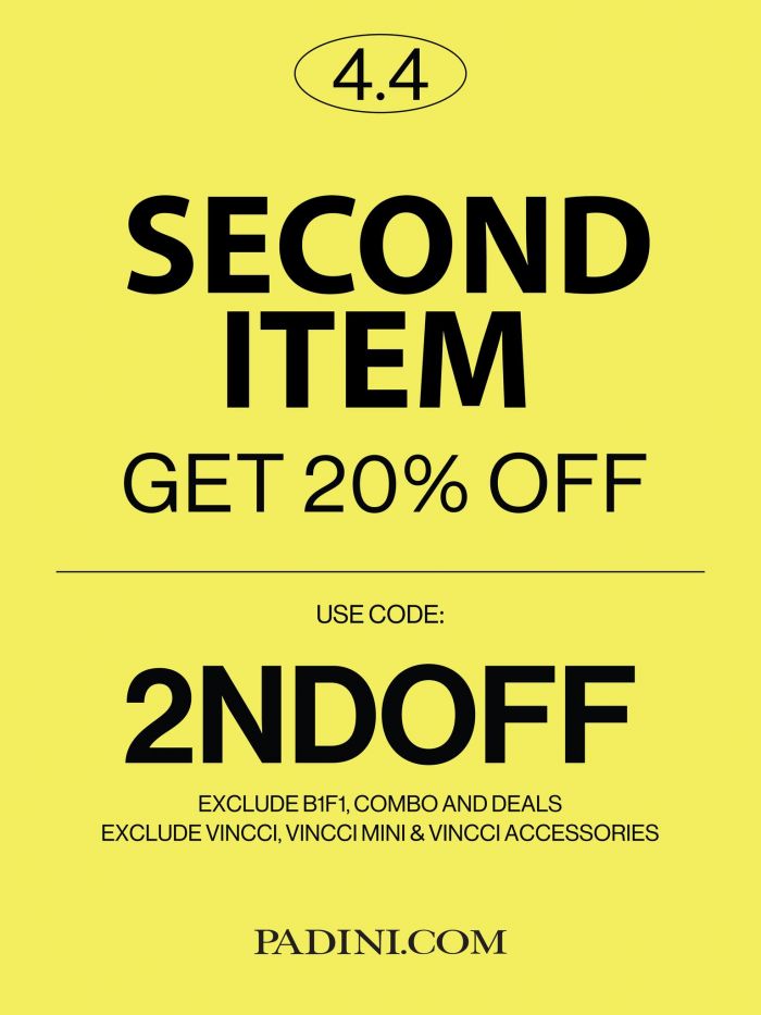 Padini 4.4 Sale: Second Item Promotion - 20% OFF | 1-15 April 2026 Padini 4.4 Sale: Second Item Promotion - 20% OFF | 1-15 April 2026