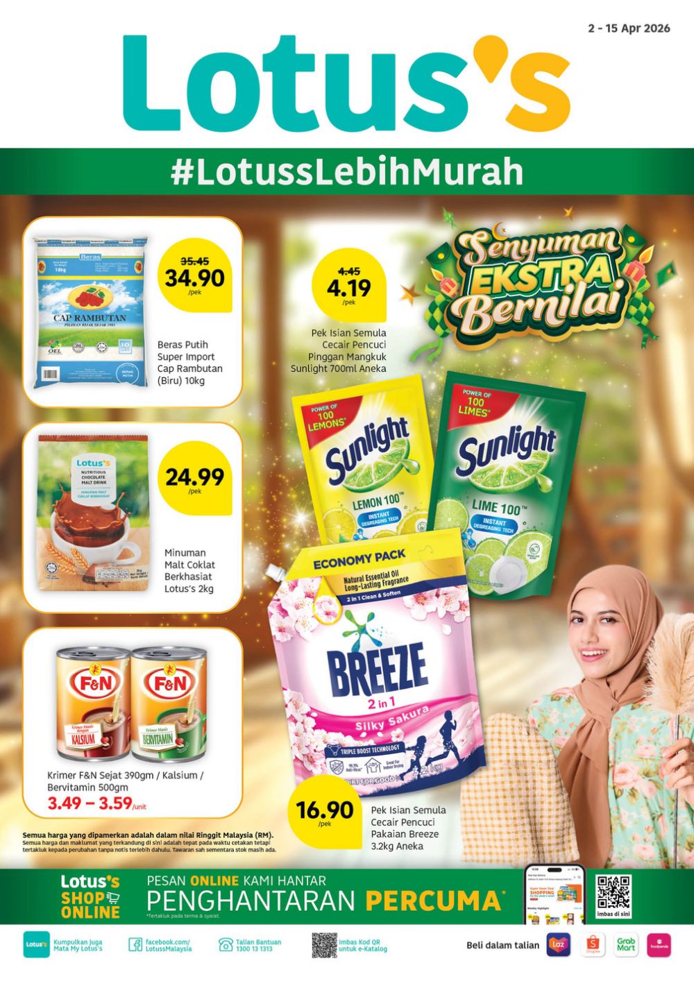 Lotus's Promotion Catalogue: #LotussLebihMurah - Huge Grocery Discounts & Pesta Donut Contest | 2-15 April 2026 Lotus's Promotion Catalogue: #LotussLebihMurah - Huge Grocery Discounts & Pesta Donut Contest | 2-15 April 2026