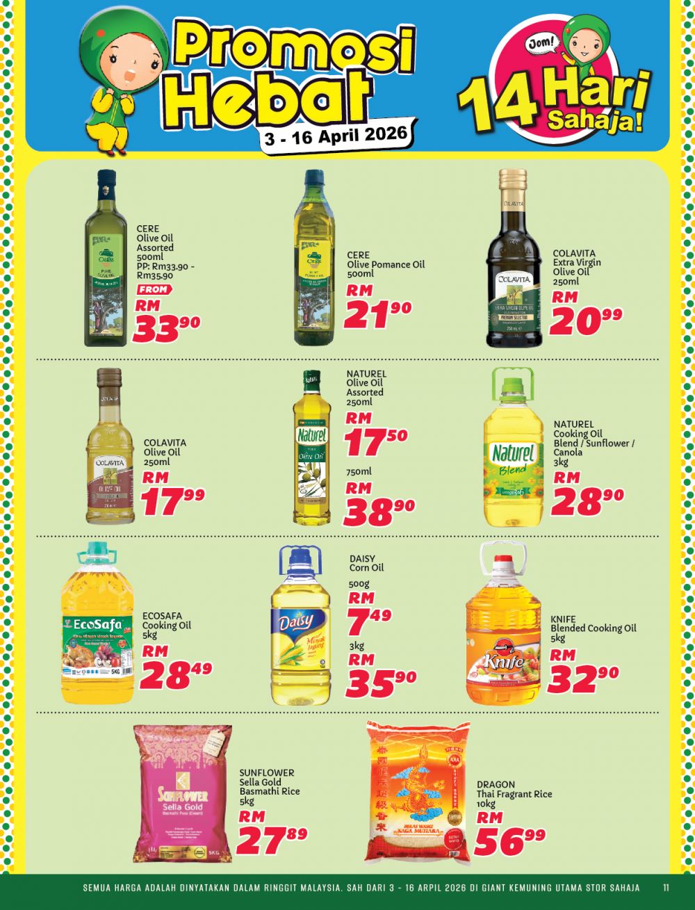 Giant Kemuning Utama Promotion: Promosi Hebat - Buy 1 Free 1 & RM0.99 Deals | 3-16 April 2026 Giant Kemuning Utama Promotion: Promosi Hebat - Buy 1 Free 1 & RM0.99 Deals | 3-16 April 2026