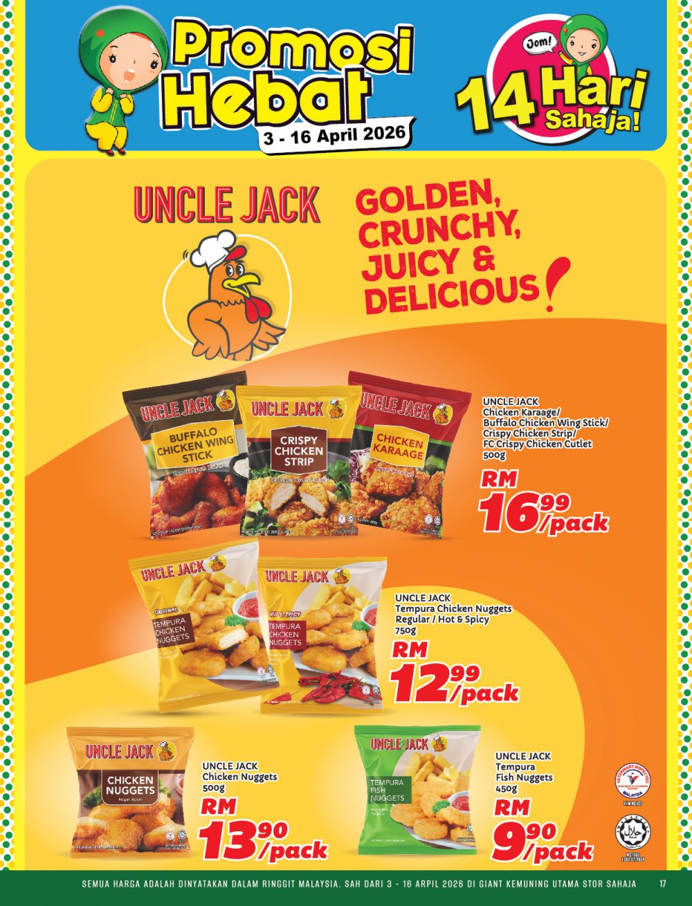 Giant Kemuning Utama Promotion: Promosi Hebat - Buy 1 Free 1 & RM0.99 Deals | 3-16 April 2026 Giant Kemuning Utama Promotion: Promosi Hebat - Buy 1 Free 1 & RM0.99 Deals | 3-16 April 2026