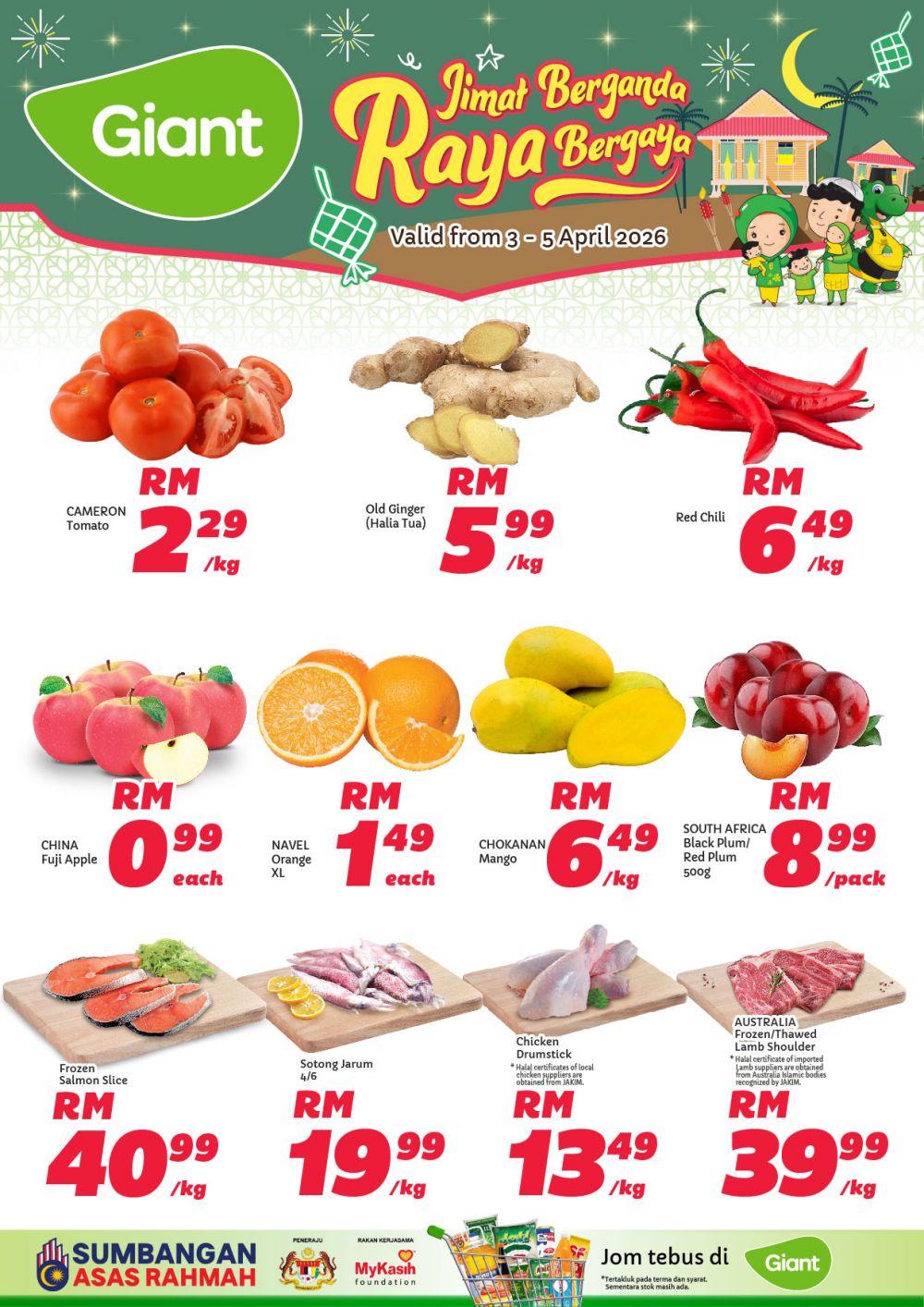 Giant Weekend Promotion: Jimat Berganda Raya Bergaya - RM0.99 Apples & RM29.99 Rice | 3-5 April 2026 Giant Weekend Promotion: Jimat Berganda Raya Bergaya - RM0.99 Apples & RM29.99 Rice | 3-5 April 2026