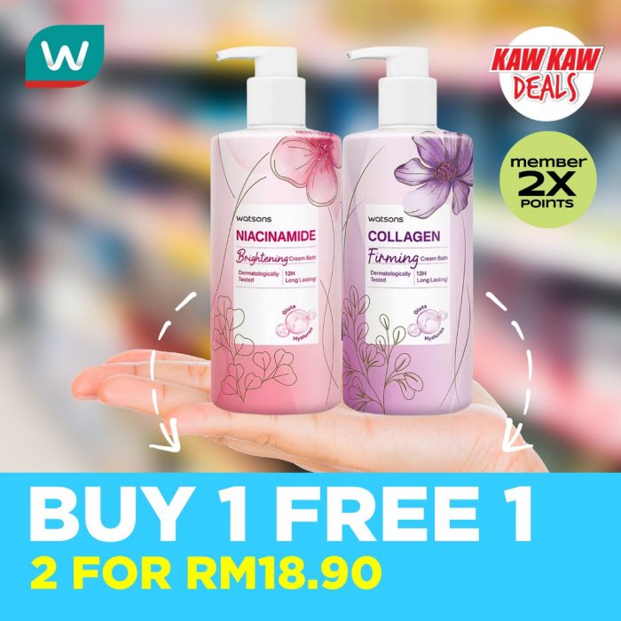 Watsons Buy 1 Free 1 Promotion: Kaw Kaw Deals - Member 2X Points | 2-6 April 2026 Watsons Buy 1 Free 1 Promotion: Kaw Kaw Deals - Member 2X Points | 2-6 April 2026