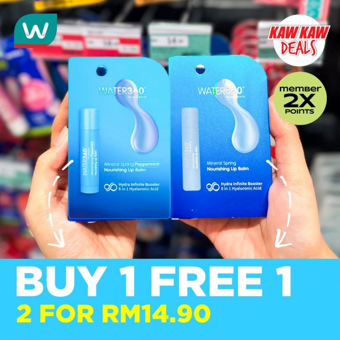 Watsons Buy 1 Free 1 Promotion: Kaw Kaw Deals - Member 2X Points | 2-6 April 2026 Watsons Buy 1 Free 1 Promotion: Kaw Kaw Deals - Member 2X Points | 2-6 April 2026