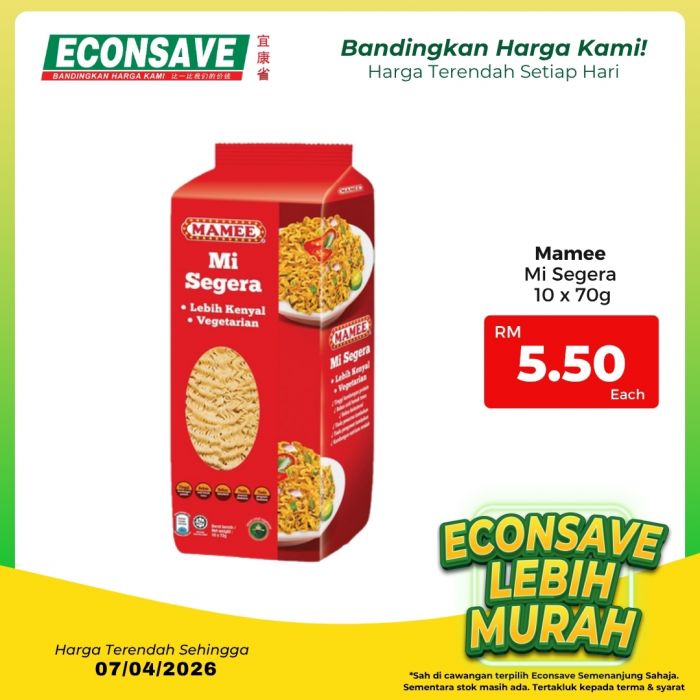 Econsave Lebih Murah Promotion: Harga Terendah Setiap Hari - Sayur Buy 3 @ RM10 | Until 7 April 2026 Econsave Lebih Murah Promotion: Harga Terendah Setiap Hari - Sayur Buy 3 @ RM10 | Until 7 April 2026