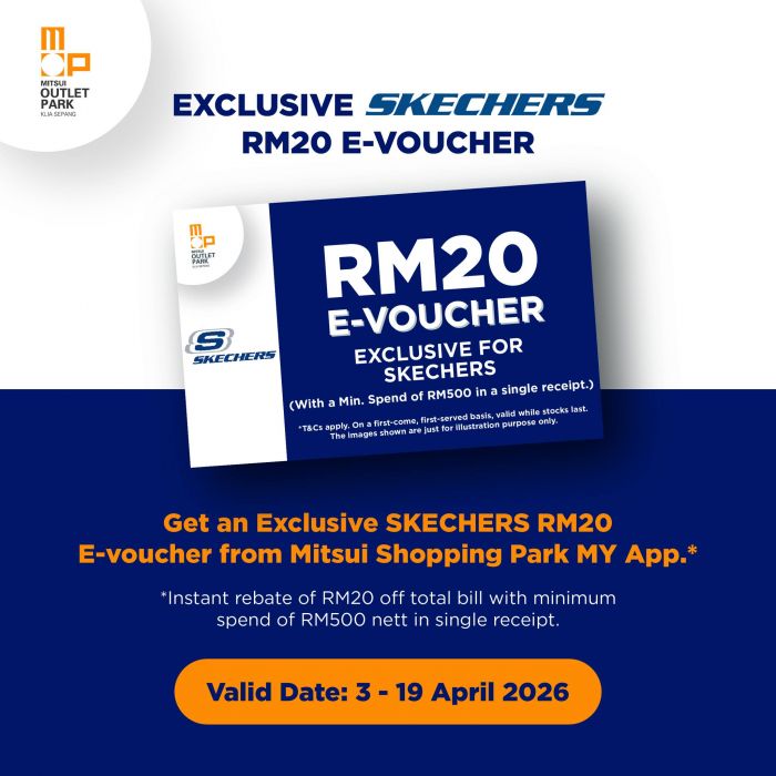 Skechers Clearance Sale @ Mitsui Outlet Park: Up to 50% OFF + RM20 Rebate | April 2026 Skechers Clearance Sale @ Mitsui Outlet Park: Up to 50% OFF + RM20 Rebate | April 2026