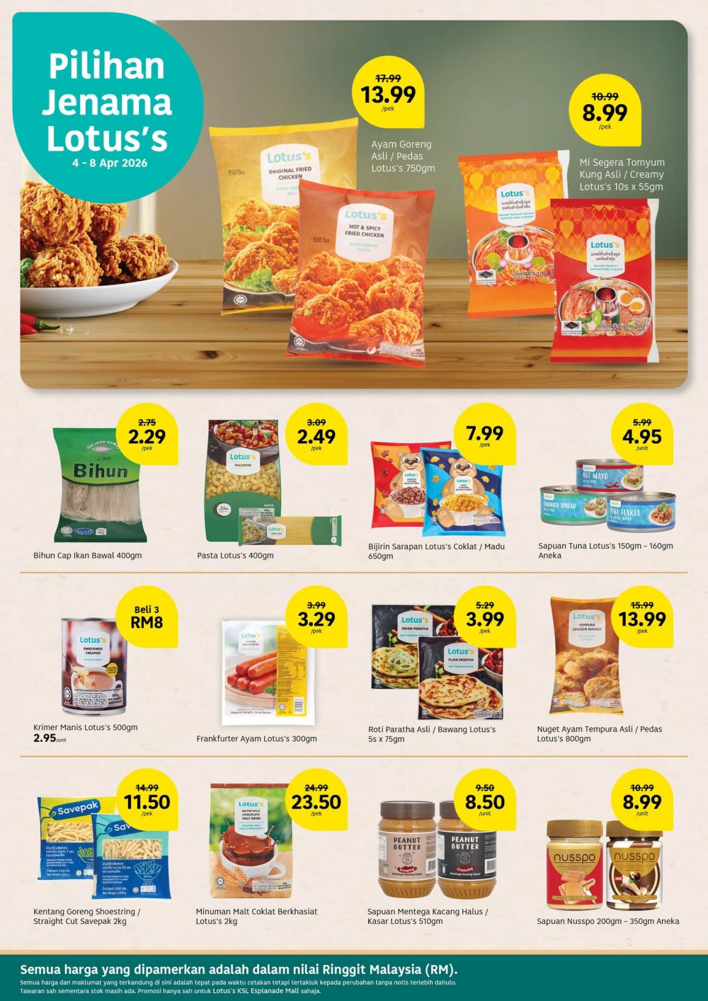 Lotus's KSL Esplanade Mall Grand Opening Promotion: Buy 1 Free 1 & Daily Deals | 4 - 8 April 2026 Lotus's KSL Esplanade Mall Grand Opening Promotion: Buy 1 Free 1 & Daily Deals | 4 - 8 April 2026