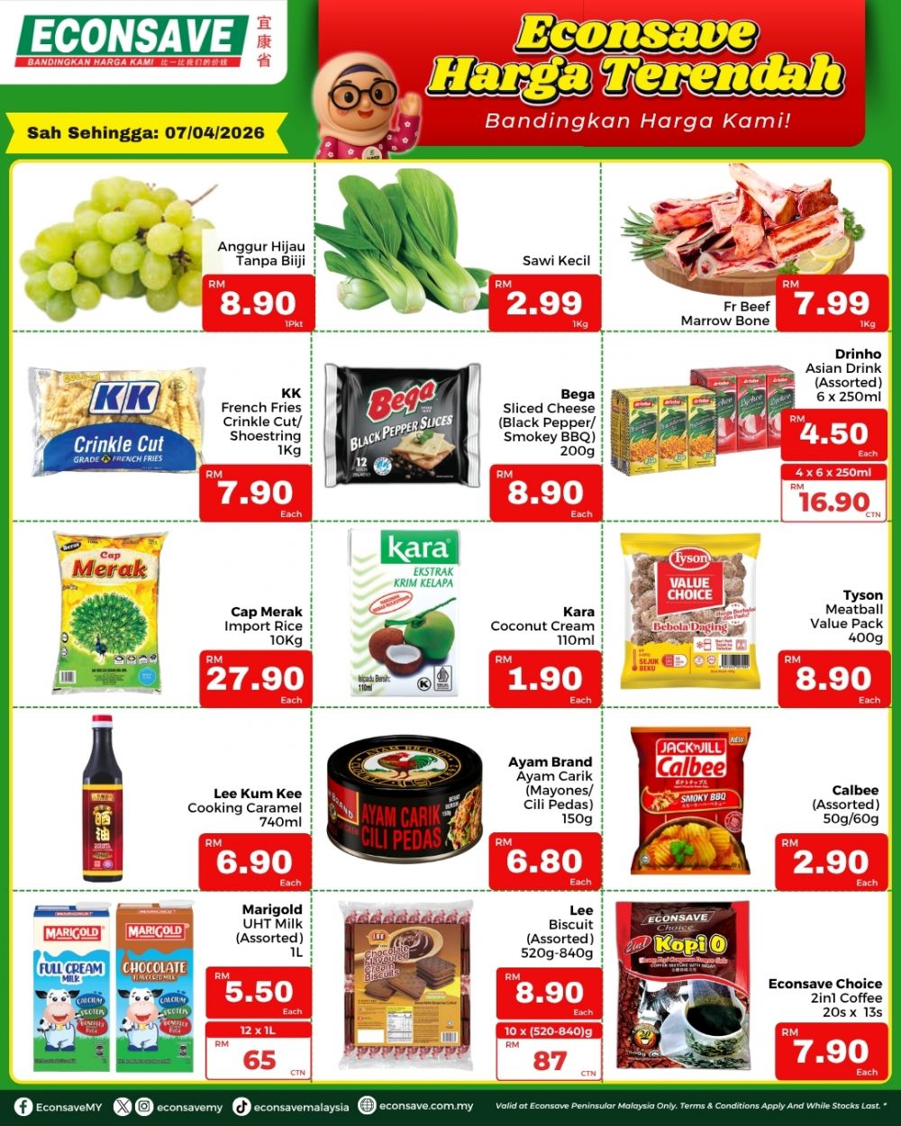 Econsave Promotion: Harga Terendah Payday Sale - Rice 10kg at RM27.90 | 5-7 April 2026 Econsave Promotion: Harga Terendah Payday Sale - Rice 10kg at RM27.90 | 5-7 April 2026