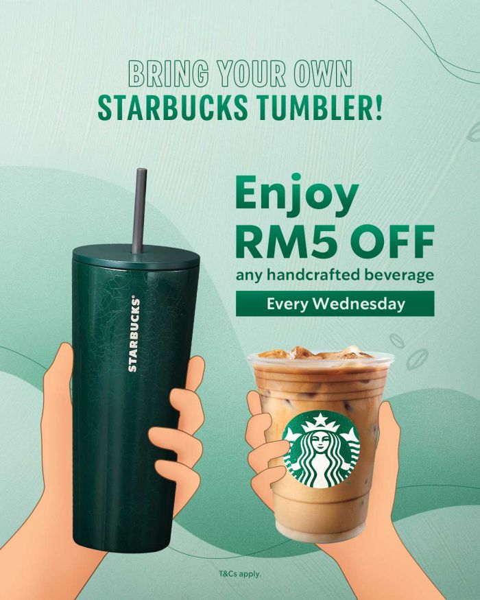Starbucks Wednesday Promotion: Earth Month - RM5 OFF Any Handcrafted Beverage | 1-30 Apr 2026 Starbucks Wednesday Promotion: Earth Month - RM5 OFF Any Handcrafted Beverage | 1-30 Apr 2026