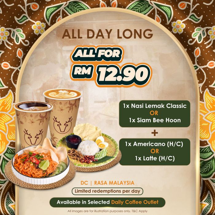 Daily Coffee Menu Promotion: Rasa Malaysia - RM12.90 All-Day Set Meals | April 2026 Daily Coffee Menu Promotion: Rasa Malaysia - RM12.90 All-Day Set Meals | April 2026