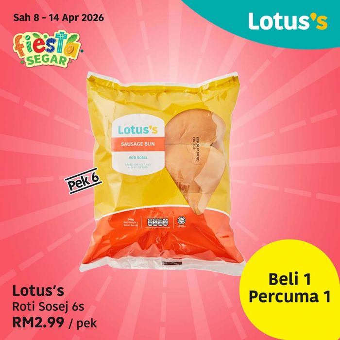 Lotus's Promotion: Fiesta Segar - Buy 1 Free 1 on Fresh Produce | 8-14 Apr 2026 Lotus's Promotion: Fiesta Segar - Buy 1 Free 1 on Fresh Produce | 8-14 Apr 2026