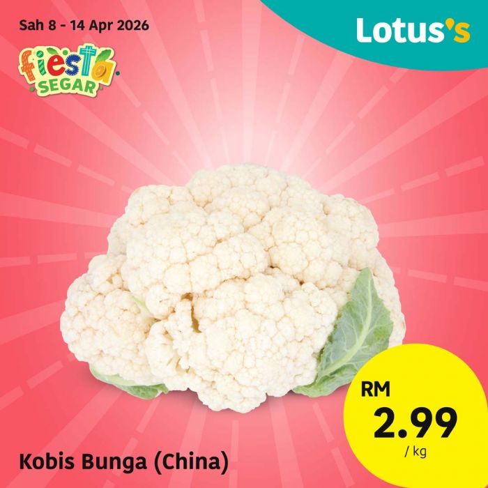 Lotus's Promotion: Fiesta Segar - Buy 1 Free 1 on Fresh Produce | 8-14 Apr 2026 Lotus's Promotion: Fiesta Segar - Buy 1 Free 1 on Fresh Produce | 8-14 Apr 2026