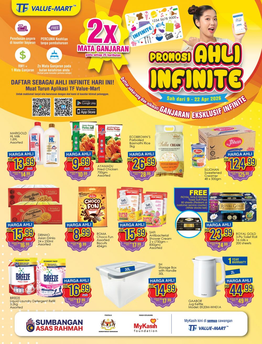 TF Value-Mart Promotion Catalogue: Promosi Ahli Infinite - Exclusive Harga Ahli | 9 - 22 April 2026 TF Value-Mart Promotion Catalogue: Promosi Ahli Infinite - Exclusive Harga Ahli | 9 - 22 April 2026
