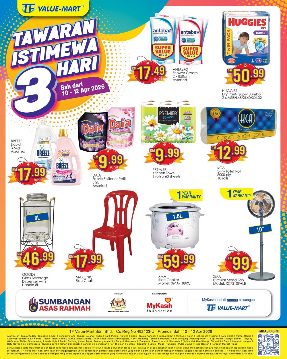TF Value-Mart Promotion: Tawaran Istimewa 3 Hari - Groceries From RM1.39 | 10-12 Apr 2026 TF Value-Mart Promotion: Tawaran Istimewa 3 Hari - Groceries From RM1.39 | 10-12 Apr 2026
