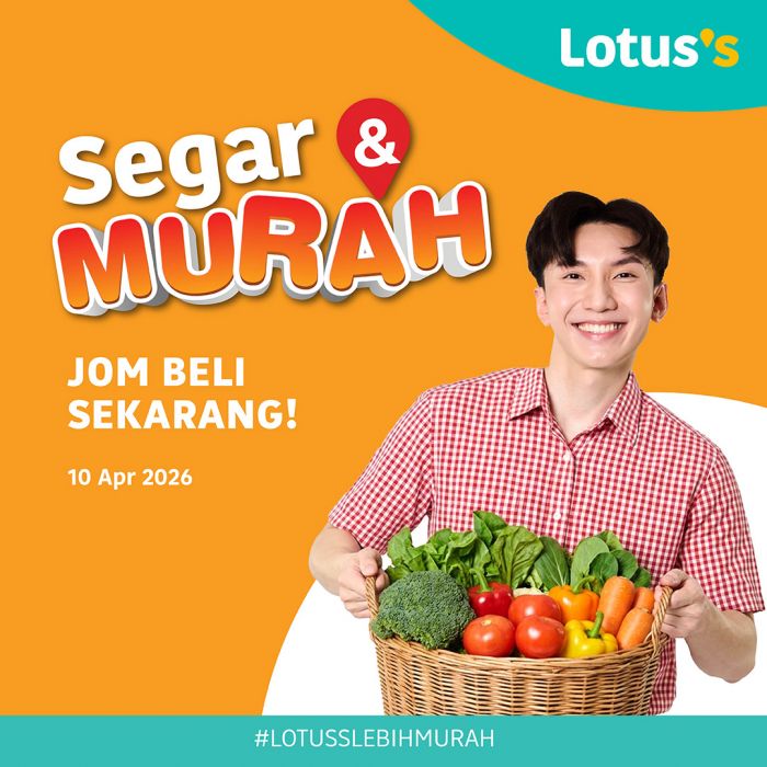 Lotus's Promotion: Segar & Murah - Buy 1 Free 1 Koral Hijau | 10-14 April 2026 Lotus's Promotion: Segar & Murah - Buy 1 Free 1 Koral Hijau | 10-14 April 2026