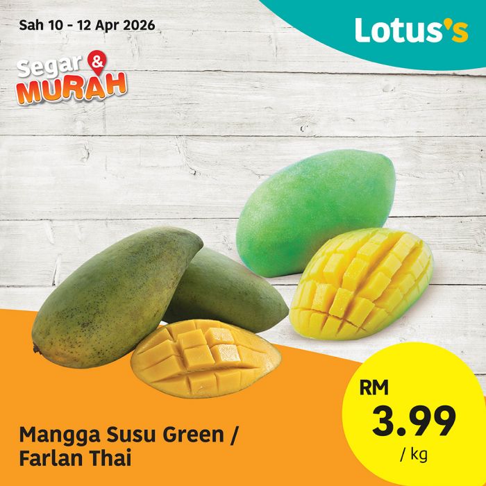 Lotus's Promotion: Segar & Murah - Buy 1 Free 1 Koral Hijau | 10-14 April 2026 Lotus's Promotion: Segar & Murah - Buy 1 Free 1 Koral Hijau | 10-14 April 2026