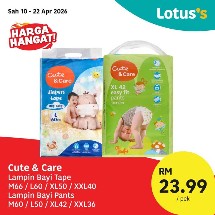 最新 Lotus's 促销 (至 2026年4月22日):Harga Hangat大减价 | 10kg白米只需RM28.50