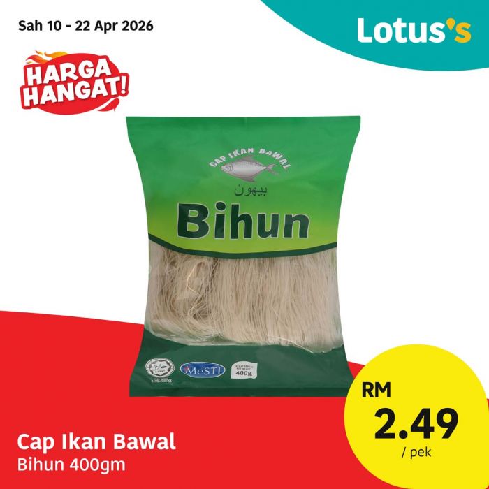 最新 Lotus's 促销 (至 2026年4月22日):Harga Hangat大减价 | 10kg白米只需RM28.50