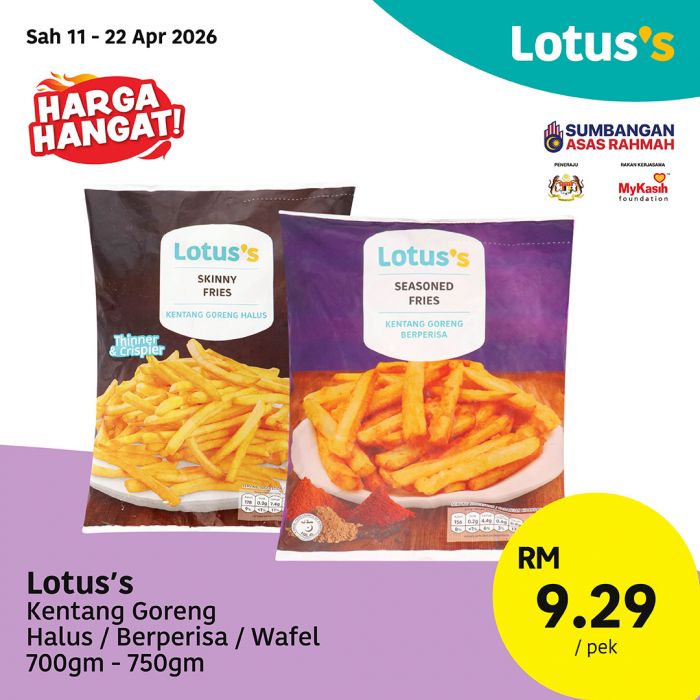 Lotus's Brand Products Promotion: Harga Hangat Deals - Groceries from RM2.49 | 11-22 April 2026 Lotus's Brand Products Promotion: Harga Hangat Deals - Groceries from RM2.49 | 11-22 April 2026