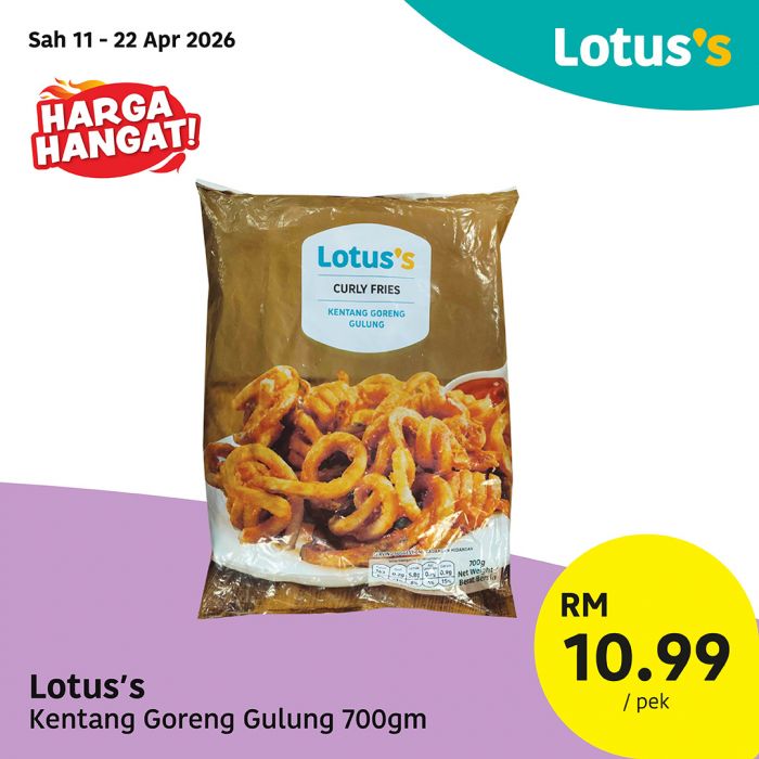 Lotus's Brand Products Promotion: Harga Hangat Deals - Groceries from RM2.49 | 11-22 April 2026 Lotus's Brand Products Promotion: Harga Hangat Deals - Groceries from RM2.49 | 11-22 April 2026
