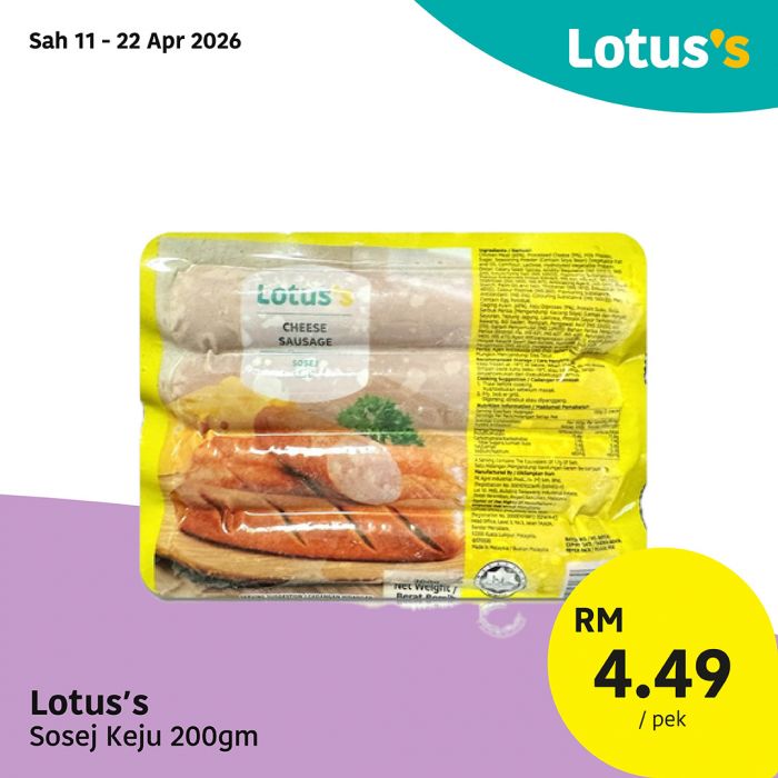 Lotus's Brand Products Promotion: Harga Hangat Deals - Groceries from RM2.49 | 11-22 April 2026 Lotus's Brand Products Promotion: Harga Hangat Deals - Groceries from RM2.49 | 11-22 April 2026