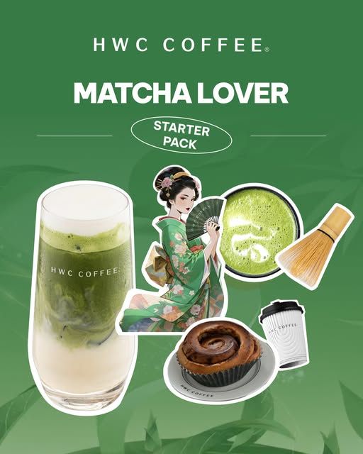 HWC Coffee Promotion: Matcha Lover Starter Pack - From Only RM 6.90 | April 2026 HWC Coffee Promotion: Matcha Lover Starter Pack - From Only RM 6.90 | April 2026