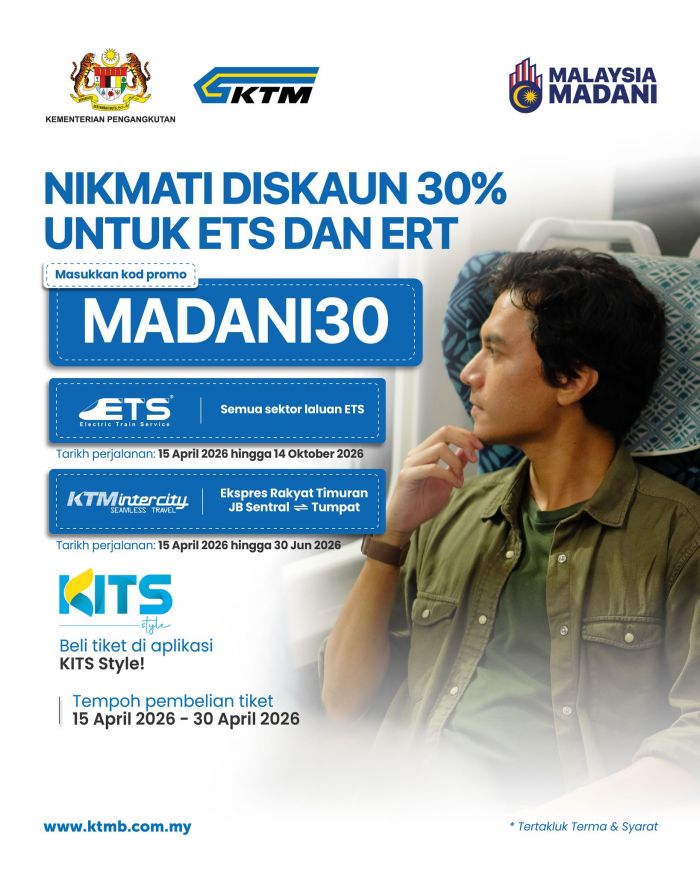 KTM Promotion: MADANI30 Promo Code - 30% OFF ETS & ERT Tickets | April 2026 KTM Promotion: MADANI30 Promo Code - 30% OFF ETS & ERT Tickets | April 2026