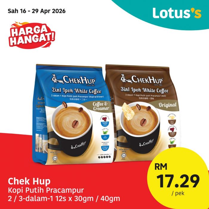 Lotus's Promotion: Harga Hangat! - Essential Groceries from RM2.79 | 16 - 29 April 2026 Lotus's Promotion: Harga Hangat! - Essential Groceries from RM2.79 | 16 - 29 April 2026