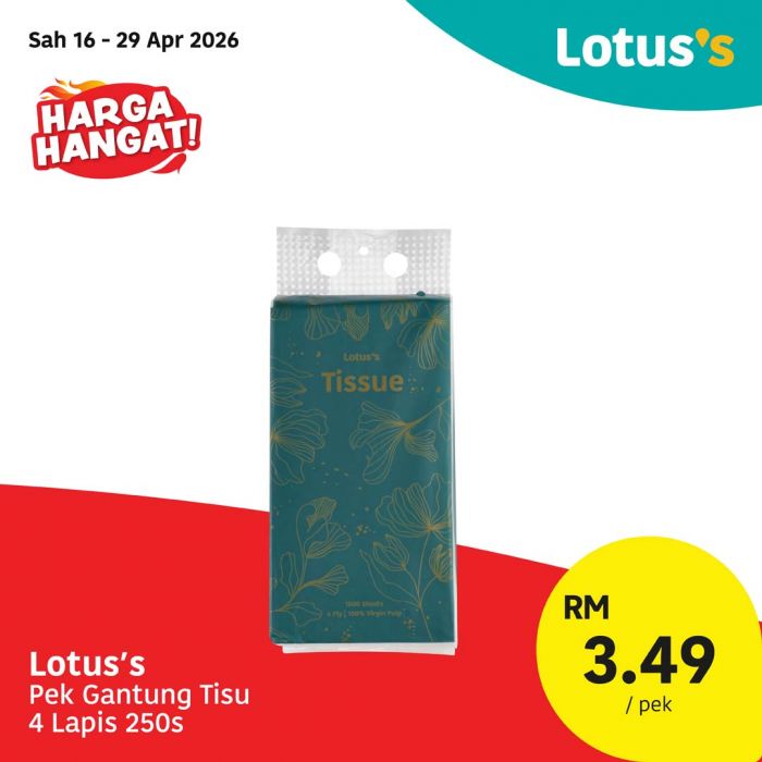Lotus's Promotion: Harga Hangat! - Essential Groceries from RM2.79 | 16 - 29 April 2026 Lotus's Promotion: Harga Hangat! - Essential Groceries from RM2.79 | 16 - 29 April 2026