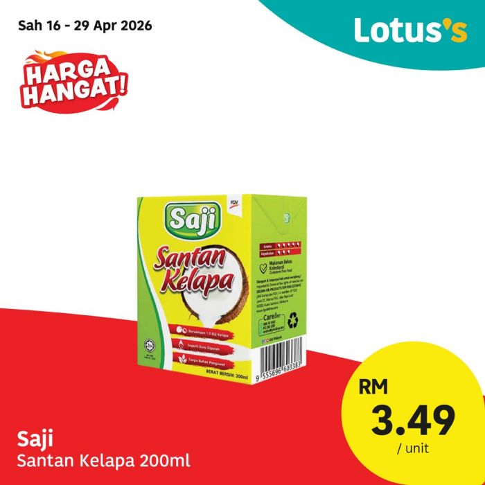Lotus's Promotion: Harga Hangat! - Essential Groceries from RM2.79 | 16 - 29 April 2026 Lotus's Promotion: Harga Hangat! - Essential Groceries from RM2.79 | 16 - 29 April 2026