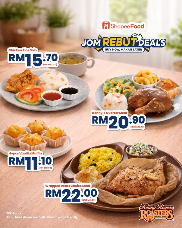 Kenny Rogers Roasters ShopeeFood Promotion: Jom Rebut Deals - Meals From RM15.70 | April 2026 Kenny Rogers Roasters ShopeeFood Promotion: Jom Rebut Deals - Meals From RM15.70 | April 2026