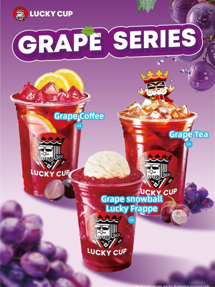 Lucky Cup Menu: New Grape Series - Try Grape Coffee & Frappe! Lucky Cup Menu: New Grape Series - Try Grape Coffee & Frappe!