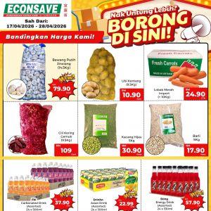 Econsave Promotion: Borong Di Sini - Wholesale Deals from RM10.90 | 17-28 April 2026