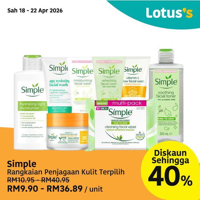 Lotus's Personal Care Promotion: Essential Toiletries - Up to 30% OFF | 18-26 April 2026 Lotus's Personal Care Promotion: Essential Toiletries - Up to 30% OFF | 18-26 April 2026