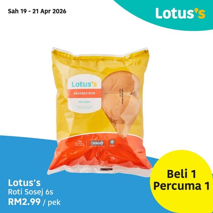 最新 Lotus's 促销 (至 2026年4月30日):Janji Semua Suka | 买一送一与RM6.85鸡蛋