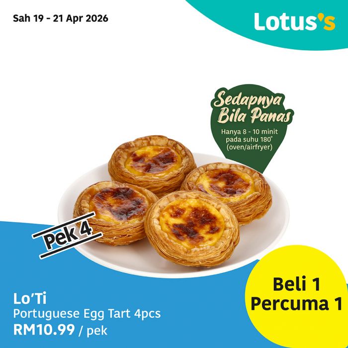 最新 Lotus's 促销 (至 2026年4月30日):Janji Semua Suka | 买一送一与RM6.85鸡蛋