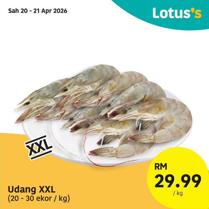 最新 Lotus's 促销 (2026年4月20日-29日):Lebih Murah 特价 | 买一送一与新鲜海鲜