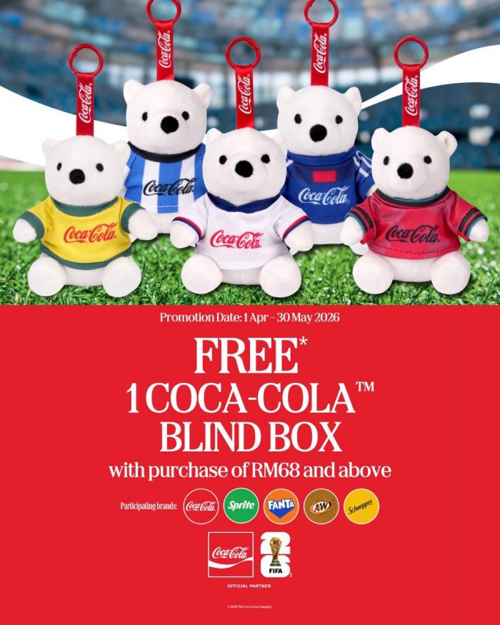 Coca-Cola Promotion: Shopee Blind Box Giveaway - Free 1 Blind Box with RM68 Spend | 1 Apr - 30 May 2026 Coca-Cola Promotion: Shopee Blind Box Giveaway - Free 1 Blind Box with RM68 Spend | 1 Apr - 30 May 2026