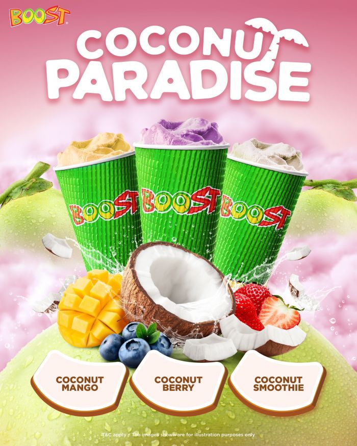 Boost Juice Menu: Coconut Paradise Series - New Tropical Flavors Boost Juice Menu: Coconut Paradise Series - New Tropical Flavors