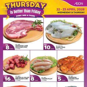AEON Wednesday & Thursday Promotion: Fresh Deals - RM5 Chicken Chop | 22-23 April 2026
