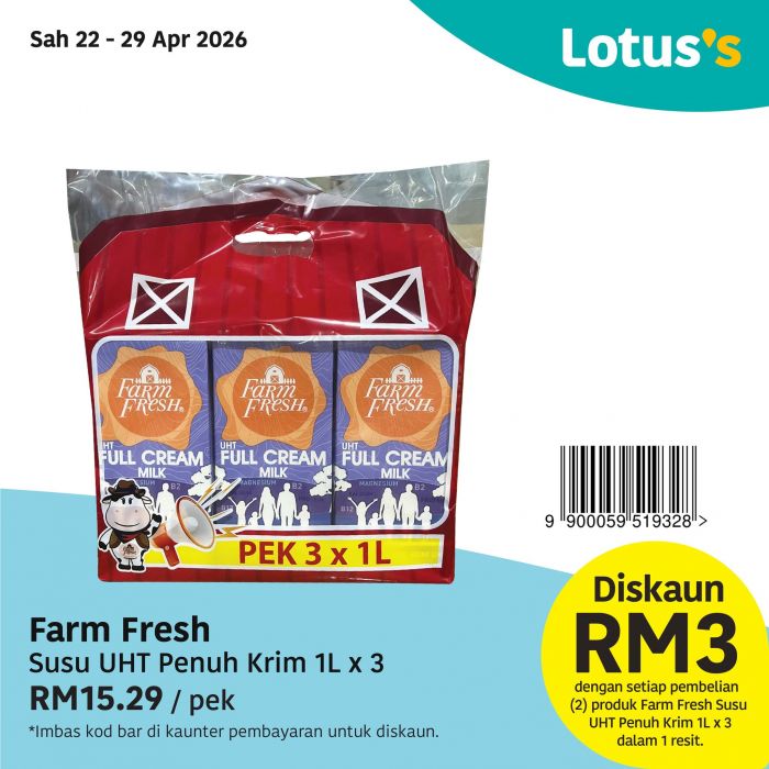 Lotus's Promotion: Promosi Hangat - RM6.99/kg Fresh Chicken & Rice Deals | 22 - 29 April 2026 Lotus's Promotion: Promosi Hangat - RM6.99/kg Fresh Chicken & Rice Deals | 22 - 29 April 2026