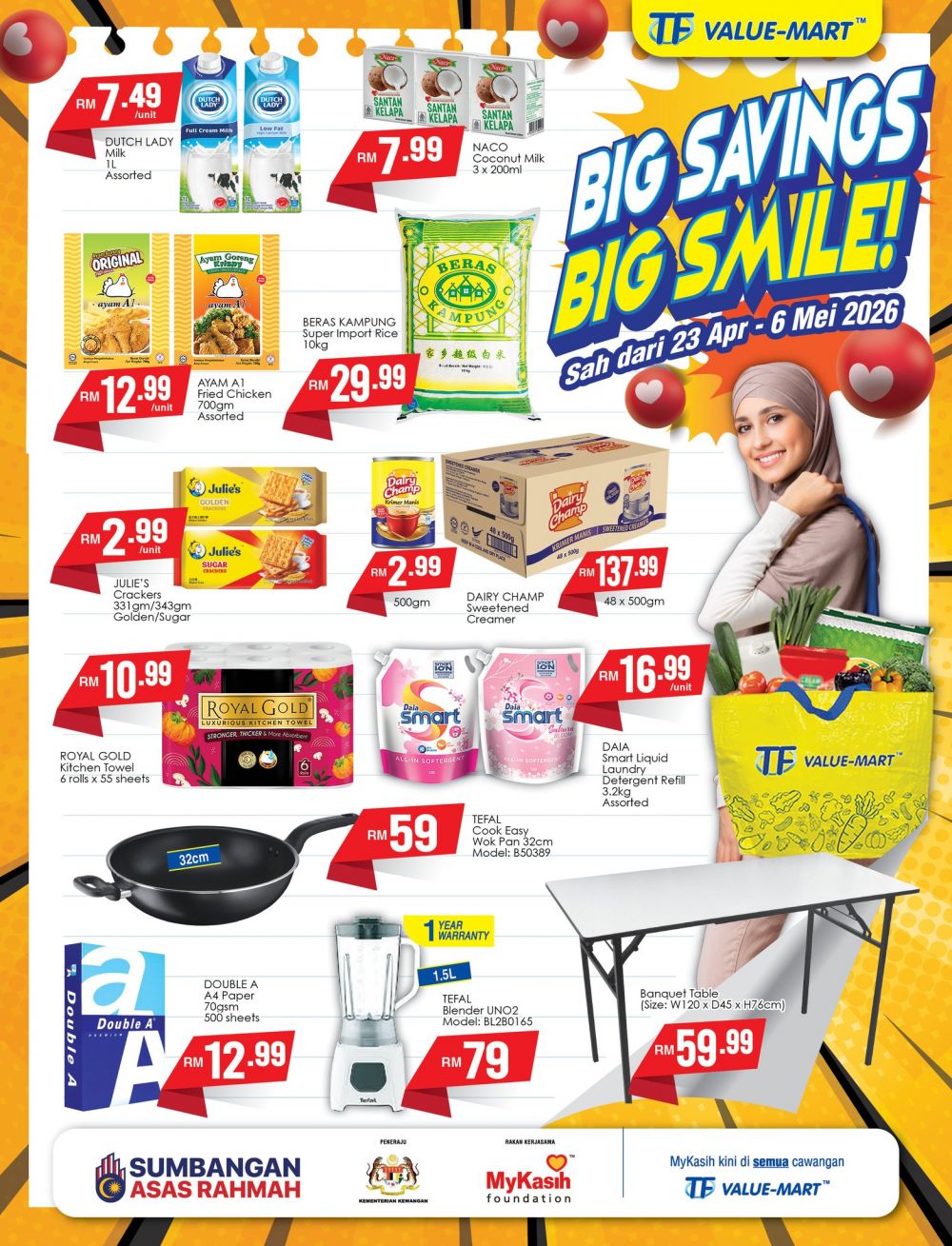 TF Value-Mart Promotion Catalogue: Big Savings Big Smile - PWP Deals & RM50K Prizes | 23 Apr - 6 May 2026 TF Value-Mart Promotion Catalogue: Big Savings Big Smile - PWP Deals & RM50K Prizes | 23 Apr - 6 May 2026
