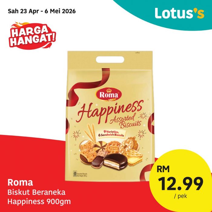 最新 Lotus's 促销 (至2026年5月6日):Harga Hangat Deals | 杂货超值特价低至RM1.95