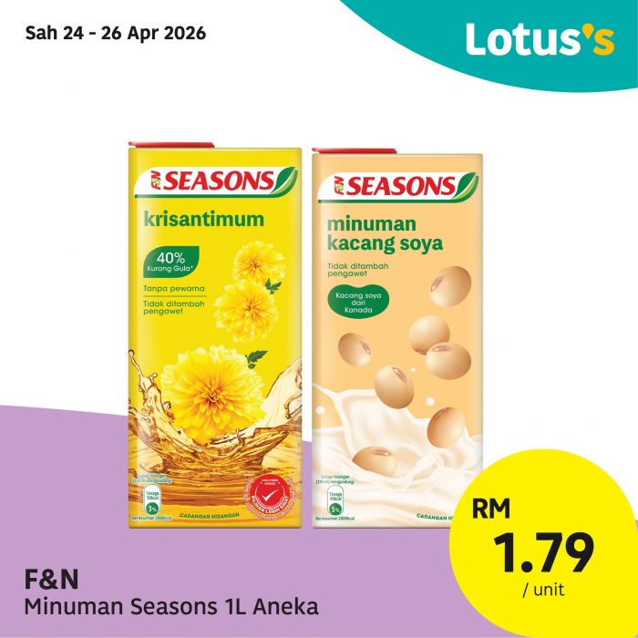 最新 Lotus's 促销 (24日至5月6日):Pasti Berbaloi 优惠 | 超值特价清单