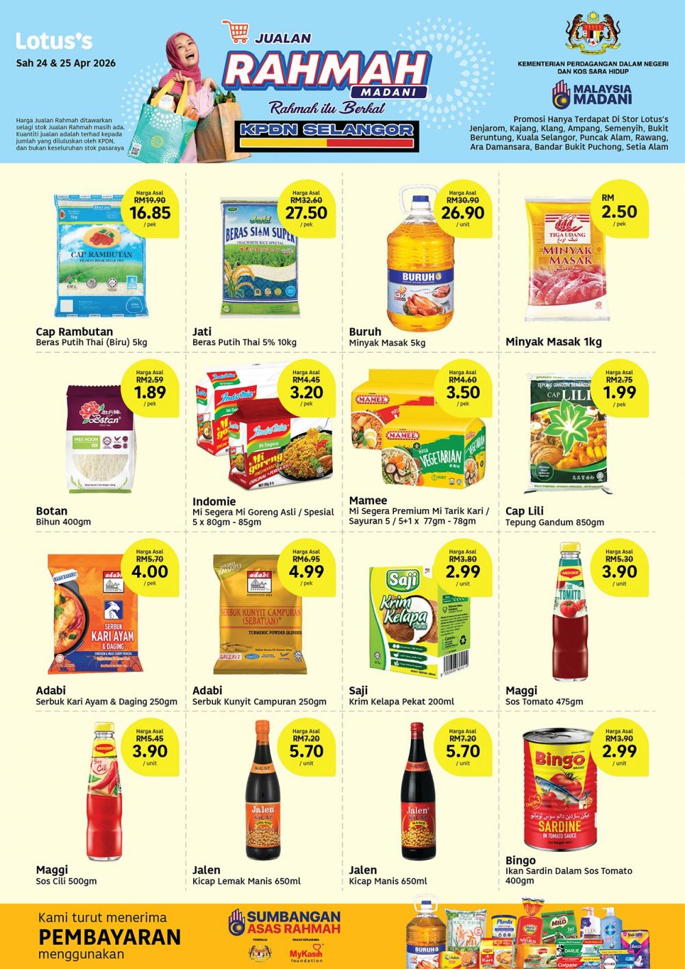 最新 Lotus's 促销 (24日-25日):Jualan Rahmah 雪兰莪 | 鸡蛋30粒只需RM6.99